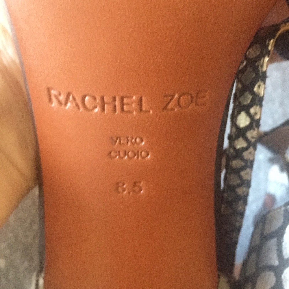 Rachel Zoe Metallic T-strap heels Sold Out 8.5 - Picture 6 of 7